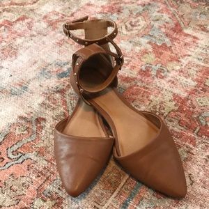 Old Navy pointy toe flats with studded ankle buckle